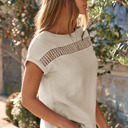  - Ivory Breeze Lace-Trim Top