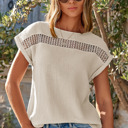  - Ivory Breeze Lace-Trim Top