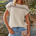  - Ivory Breeze Lace-Trim Top