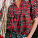  Love Kuza - Festive Pearl Tartan Blouse