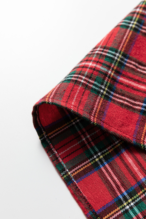 Love Kuza - Festive Pearl Tartan Blouse