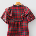  Love Kuza - Festive Pearl Tartan Blouse