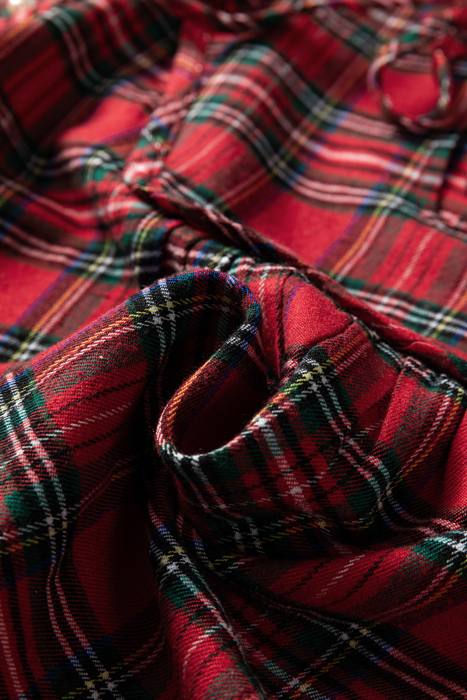 Love Kuza - Festive Pearl Tartan Blouse