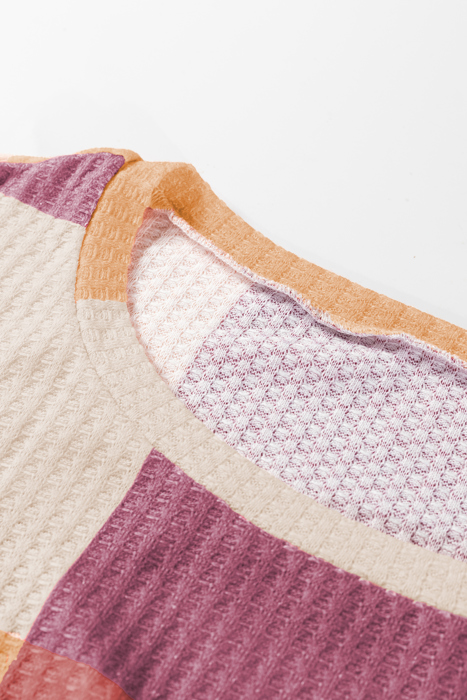 Love Kuza - Harvest Harmony Waffle Knit Top