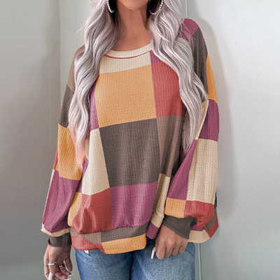 Love Kuza - Harvest Harmony Waffle Knit Top