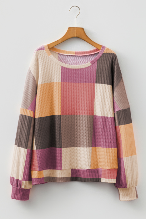 Love Kuza - Harvest Harmony Waffle Knit Top