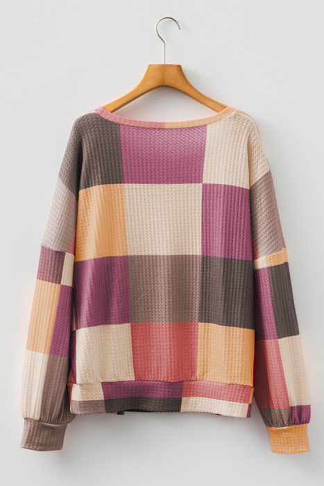 Love Kuza - Harvest Harmony Waffle Knit Top