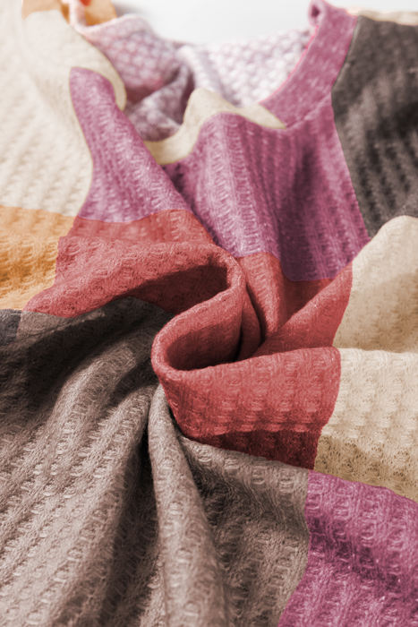 Love Kuza - Harvest Harmony Waffle Knit Top