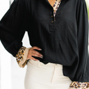  Love Kuza - Wild Grace Contrast Blouse