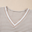  Love Kuza - Soft Horizon Striped V-Neck Pullover