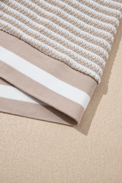 Love Kuza - Soft Horizon Striped V-Neck Pullover