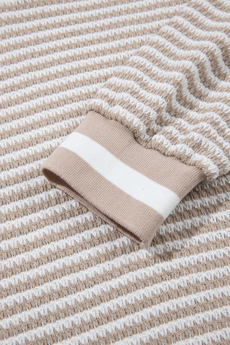 Love Kuza - Soft Horizon Striped V-Neck Pullover