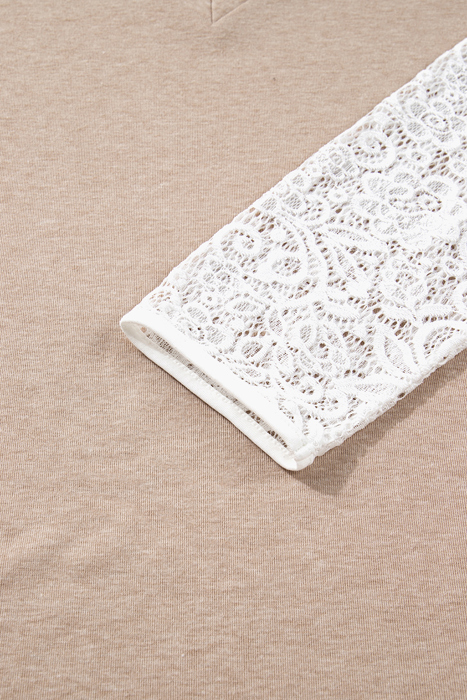 Love Kuza - Lace Whisper V-Neck Top