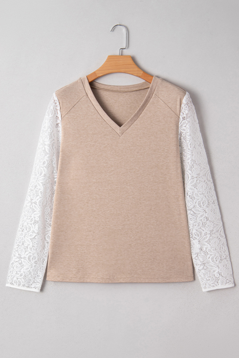Love Kuza - Lace Whisper V-Neck Top