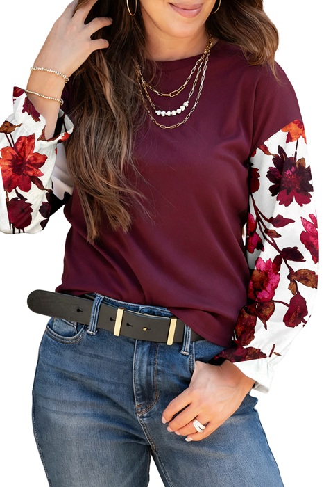 Love Kuza - Autumn Muse Floral Sleeve Top