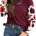  Love Kuza - Autumn Muse Floral Sleeve Top