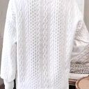  Love Kuza - Ivory Harbor Cable V-Neck Pullover