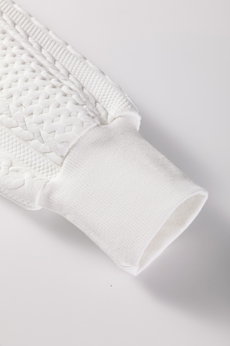 Love Kuza - Ivory Harbor Cable V-Neck Pullover