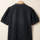  - Ebony Embroidered Peasant Blouse