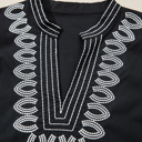  - Ebony Embroidered Peasant Blouse