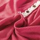  Love Kuza - Rosy Haven Lace-Trim Henley Top