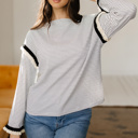  Love Kuza - Parisian Whisper Ruffle-Sleeve Knit Top