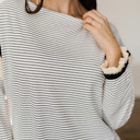  Love Kuza - Parisian Whisper Ruffle-Sleeve Knit Top
