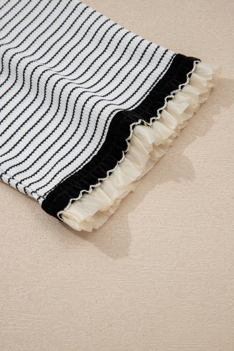 Love Kuza - Parisian Whisper Ruffle-Sleeve Knit Top