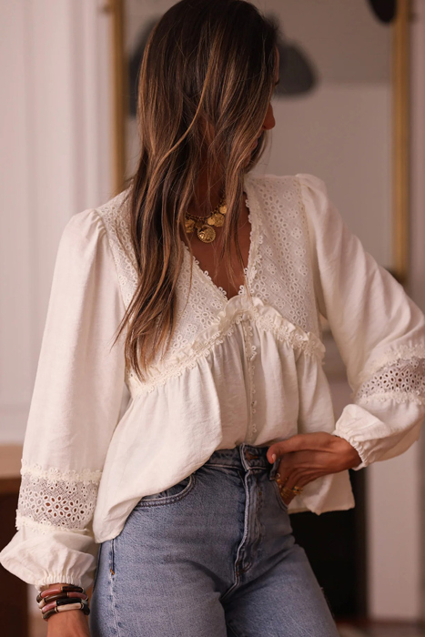 - Lumiure Lace Artisan Blouse