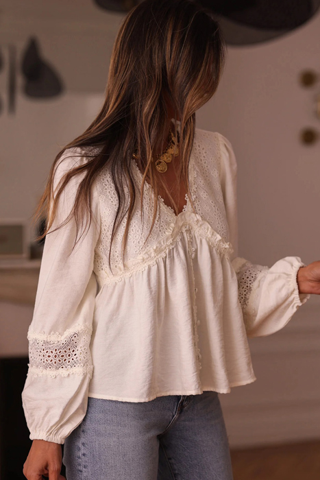 - Lumiure Lace Artisan Blouse