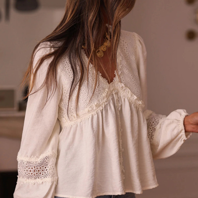 - Lumiure Lace Artisan Blouse