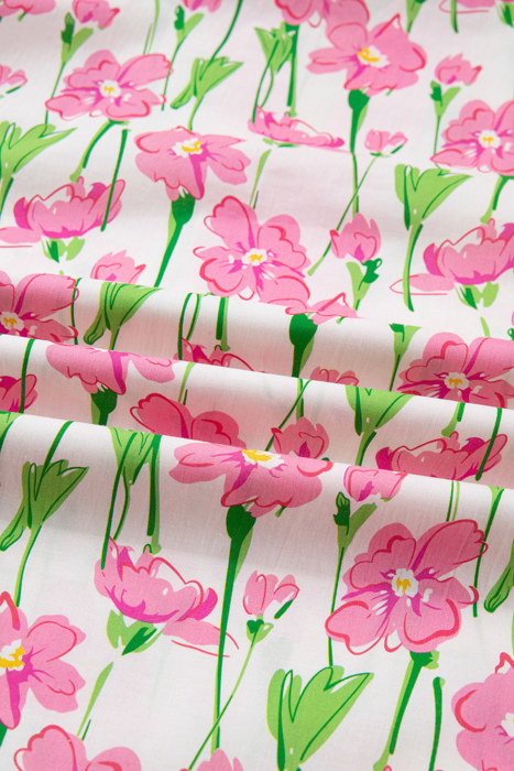 - Pink Cosmos Ruffle Blouse