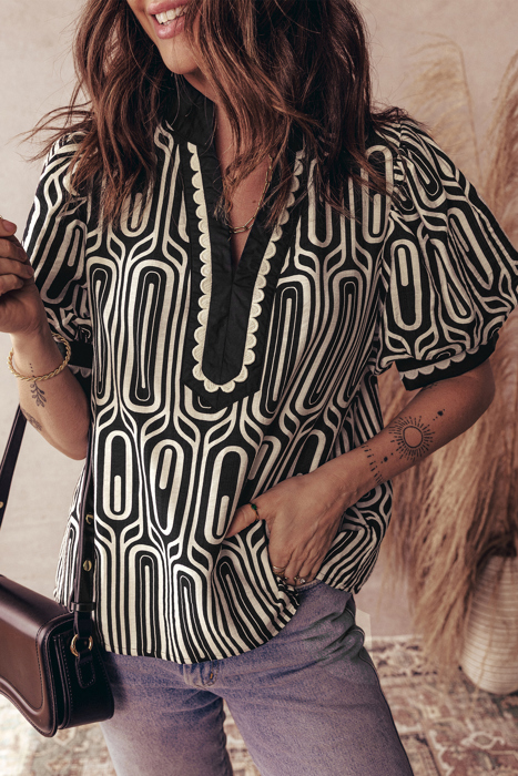 Love Kuza - Monochrome Mod Geo Tunic