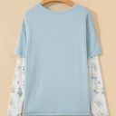  <.>- Sky Blossom Waffle Layered Top
