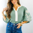  Love Kuza - Sage Meadow Embroidered Tunic