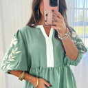  Love Kuza - Sage Meadow Embroidered Tunic