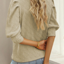  Love Kuza - Whisper Knit Puff Sleeve Top