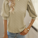  Love Kuza - Whisper Knit Puff Sleeve Top