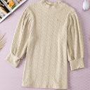  Love Kuza - Whisper Knit Puff Sleeve Top
