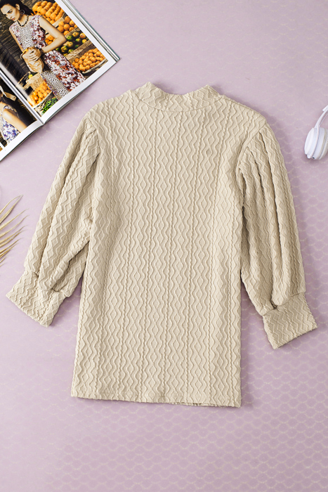 Love Kuza - Whisper Knit Puff Sleeve Top