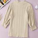  Love Kuza - Whisper Knit Puff Sleeve Top