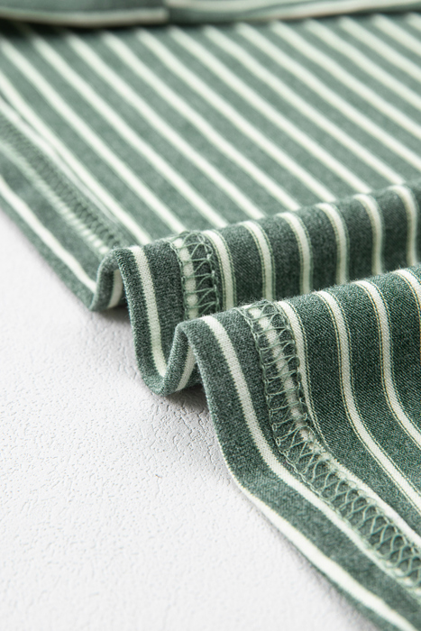 Love Kuza - Forestline V-Neck Stripe Top