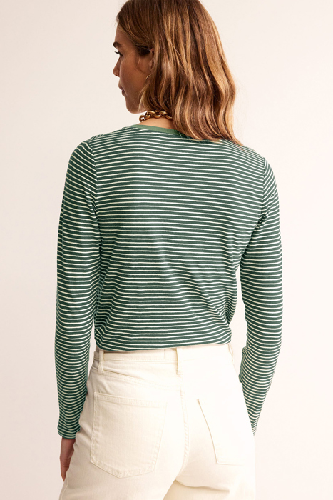 Love Kuza - Forestline V-Neck Stripe Top