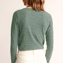  Love Kuza - Forestline V-Neck Stripe Top