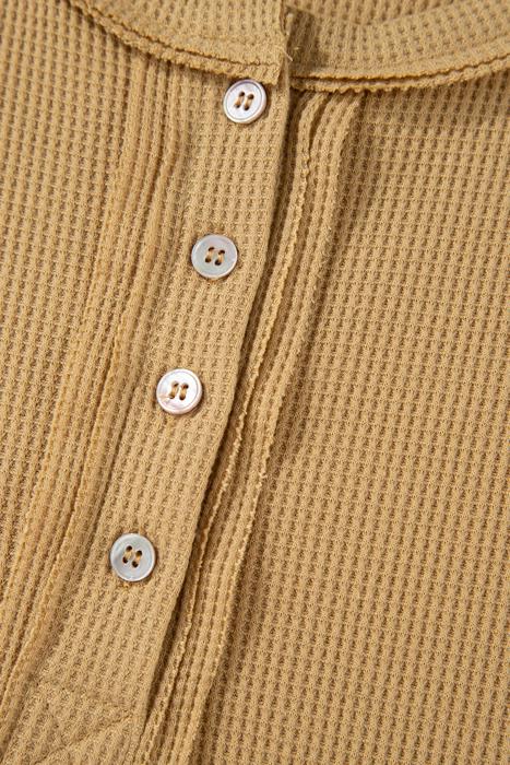 Love Kuza - Honeycomb Ease Waffle Henley