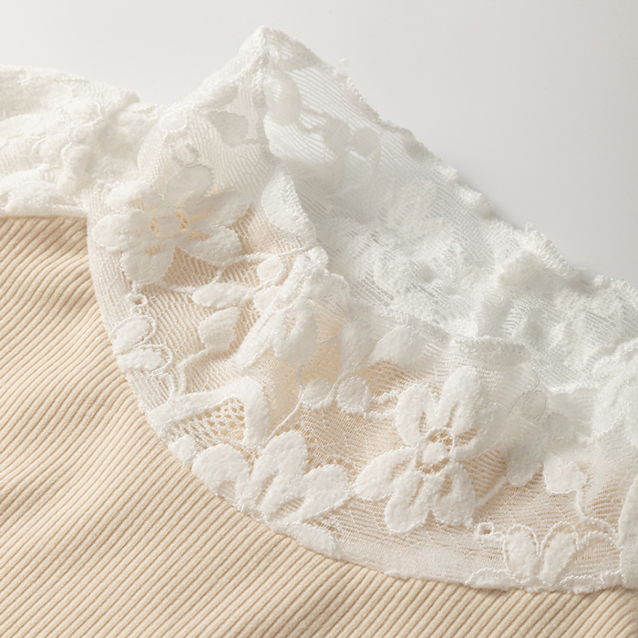 Love Kuza - Lace Whispers Mock Neck Top