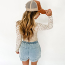  Love Kuza - Lace Whispers Mock Neck Top