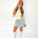  Love Kuza - Lace Whispers Mock Neck Top