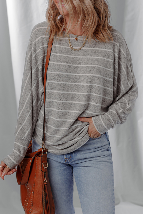 Love Kuza - Silverline Cozy Stripe Top
