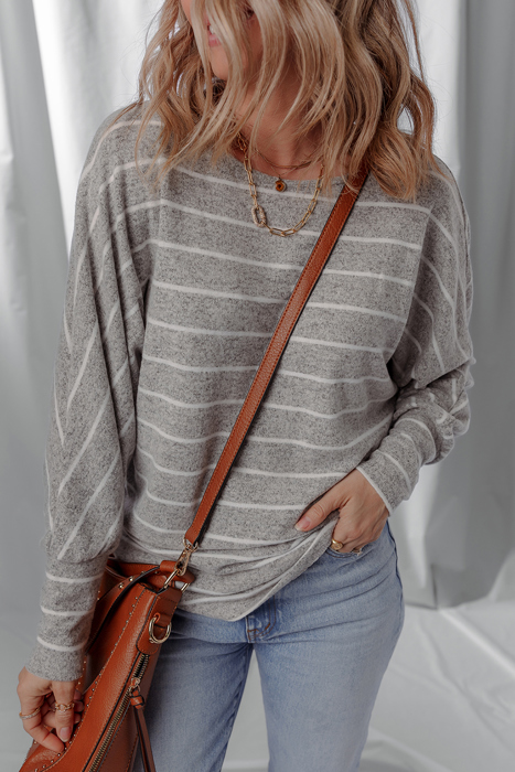 Love Kuza - Silverline Cozy Stripe Top